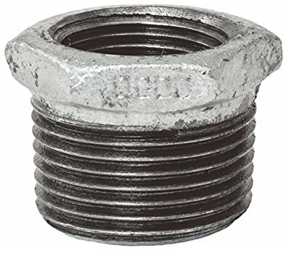 Temperguss-Gewindefitting verzinkt Reduziernippel, AG x IG 2 x 1/2 Zoll, Typ 241, DVGW