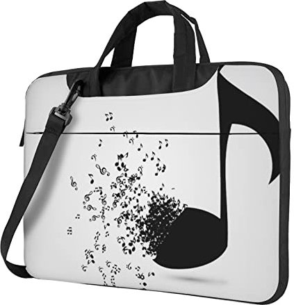 Dexnel La borsa a 15,6 pollici del computer portatile del totalizzatore del partito di musica, borsa durevole dell'ufficio, porta sulla cassa del computer portatile per il computer/notebook, Nero ,