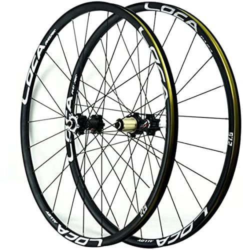 Samnuerly Laufradsatz Fahrrad-Laufradsatz 26/27,5/29 Zoll, doppelwandige Felgen Scheibenbremse 8 9 10 11 12-Gang-Kassetten-QR-Rad 24H für Mountainbike-Straßenrad