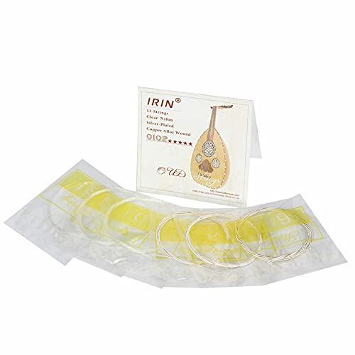 Oud-Saiten-Set, Klares Nylon, Versilberte Kupferlegierung, Oud-Saiten-Set, Ersatzzubehör (12 Saiten)
