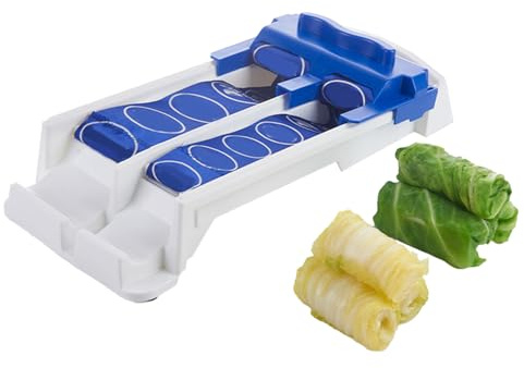 Yuehuamech Roller Machine Vegetable Meat Rolling Tool Grape Leaves Rolling Machine Sushi Maker Kitchen Diy Dolma Roller Sushi Maker for Beginners Stuffed Garpe Cabbage Leave Grape Leaf