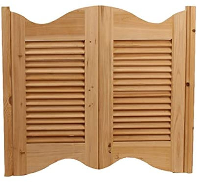 Schwingtür aus massivem Holz, Café-Schwingtür mit Lamellen für den Innenbereich, Zauntor aus massivem Holz, Terrasse, Küche, Eingang, Lamellen, dekorieren Sie die halbe Taillentür mit Schwerkraft-Dreh