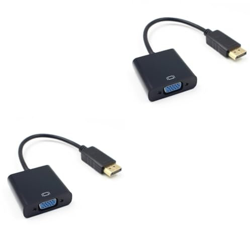 jojofuny 2st Adapter Von Stecker Auf Vga-buchse Zum Vga-adapter Videokonverter Usb 1080p