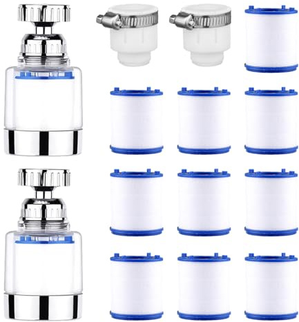 Filtro per l'acqua del lavandino da 2 pezzi, filtro in cotone da 10 pezzi, filtro per l'acqua del rubinetto, accessori per il filtro dell'acqua, filtro per l'acqua della vasca