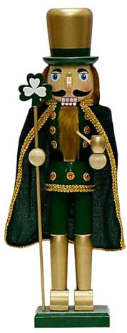 Figuras Tradicionales De Cascanueces De Madera - Retro Vintage De Cascanueces | Figura De Soldado Cascanueces Retro De Madera, Figura De Cascanueces del Rey De Navidad Casa De Complea