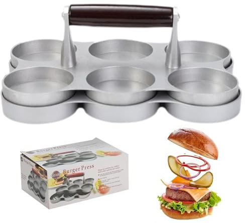 Burger Press - Smash Burger Press | Burger Smasher | Meat Press | Burger Maker | Burger Smasher Press | Meat Patty Hamburger Maker | Stuffed Burgers Press for Making Patties, Crab Cakes, Dough