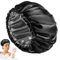 Travel Shower Cap Expandable Travel Cap Night Cap Hair Care Waterproof Hair Cap Adjustable Travel Cap Double Layer Shower Cap Camping Cap Black Cap