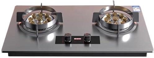 8,5 KW Gaziniere Gaz, Cuisinière À Gaz 2 Brûleurs, Cuisinière À Gaz À Minuterie Indépendante Intelligente Bilatérale, Cuisinière À Gaz À Double Protection De Sécurité, Cuisiniere(LPG)
