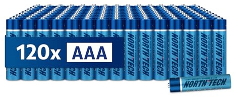 North Tech Extra Heavy Duty Batterien AAA – 120 Stück - 1,5V Zink-Kohle-Batterien