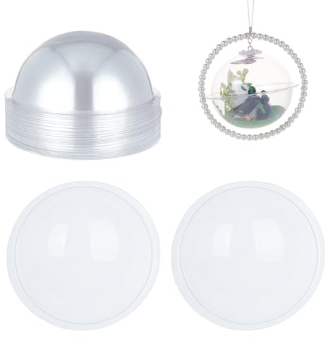OLYCRAFT 24pcs mezza palla cupola 8cm cupole plastica trasparente porta caramelle cupole Shaker plastica trasparente imballaggio per Shaker carta fabbricazione carta fai da te scatola corrente