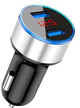 LJJWIW Car Phone Charger for Mazda Roadster Rustler RX-3 RX-7 RX-8,Automobile Cigarette Lighter USB Chargers Adapter Splitter Multi Socket Outlet Voltmeter Fast Charging Accessories