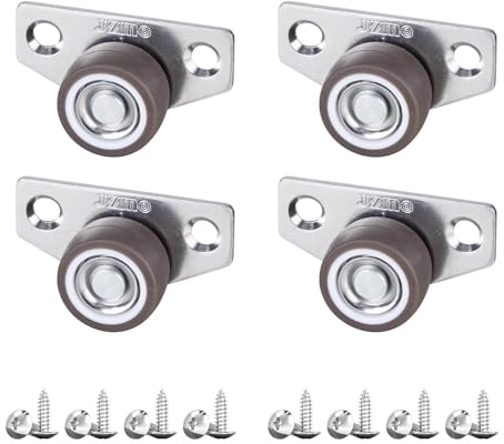 HAFRILY 4 Stück Möbelrollen Klein Bockrollen Verdickte Stahlplatte Bockrollen Klein Universal Möbel Rollen Silent Rollen für Möbel Kratzfrei Rollen Klein