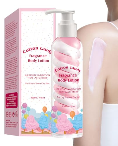 Profumo di lunga durata lozione per il corpo, crema idratante con profumo di zucchero filato, 19 x 6 x 6 cm crema idratante delicata cura della pelle portatile per casa, viaggi, uso