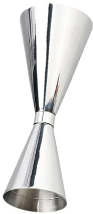 KiBcsLic Medidor de Cóctel Taza Medidora para Bares Vaso Doble Herramienta para Bebidas de Acero Inoxidable Duradero Adecuado para Fiestas Y Bares Profesionale, Plata, Individual