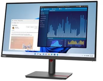 Lenovo ThinkVision T27p-30 27 Zoll 4K UHD Monitor, IPS, 99% sRGB, USB-C 90W, HDMI 2.1, DisplayPort 1.4, RJ45, höhenverstellbar, TÜV Low Blue Light, Eyesafe, 3 Jahre Garantie