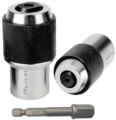 3 Pièces Porte Taraud Réglable,Adaptateur 3/8″ pour Tarauds M3 à M12 | Outil à Tarauder pour Extracteur de Vis, Alésoir,Idéal pour Mécanique & Bricolage