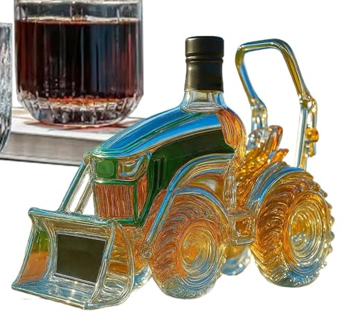 Bouteille d'eau-de-vie | Décanteur de vin 3D en forme de tracteur, décoration pour bar, maison, amateur de whisky, homme de famille, armoire