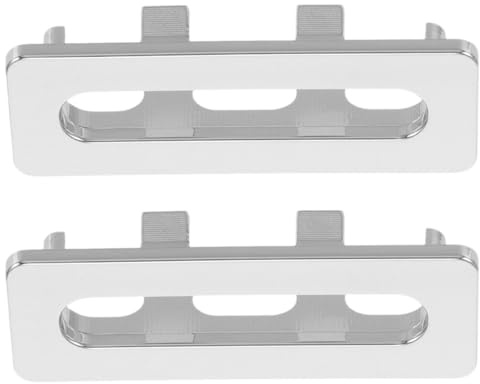 SAFIGLE Tapa De Rebose del Lavabo del Baño Anillo De Desbordamiento De Fregadero De Plástico Inserto para Orificio De Lavabo Rectangular para Cocina Y Baño 2 Piezas Instalación Fácil
