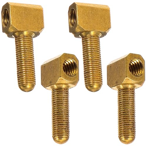 Mobestech Vite per Rana di Archetto per Violoncello in Metallo, Set da 4 Pezzi, Accessori Resistenti per Riparazione Strumenti Musicali, Compatibili Archetti di Violoncello e Viola, Facile