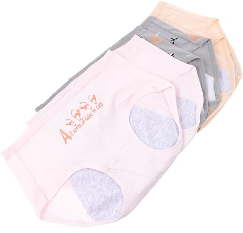 IWOWHERO Slip Mestruali Anti-perdita 6 Pezzi, Mutandine da Donna in Cotone Traspirante Vita Alta e Pannello Posteriore Ampio, Biancheria Intima Protettiva per Ciclo Mestruale e
