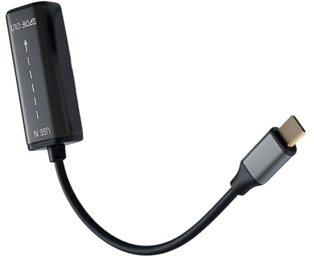 ZBIianxer Cable adaptador rápido USB A o USB C a fibra óptica para reproducción de sonido digital sin comprimir tipo C a fibra óptica