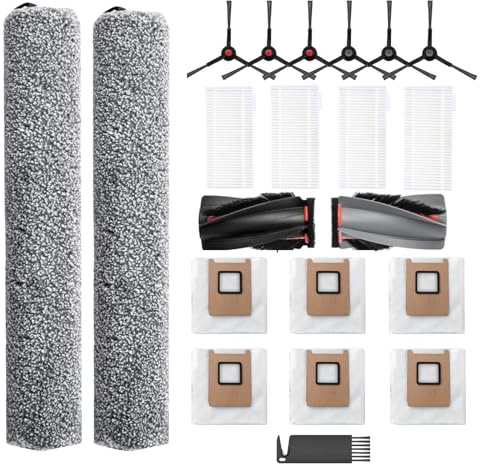 Replacement Parts for Eufy C28 Robot Vacuum Cleaner Accessories, 1 Roller Brush, 2 Roller Mop, 4 Filter, 6 Side Brush, 6 Dust Bag
