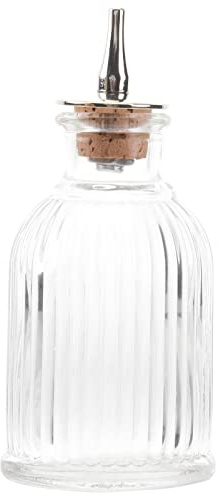 BATHVEVE Botella Dispensadora de Vidrio de 90 Ml para Whisky y Absenta con Tapa, Elegante y Moderna para Fiestas y Cualquier Ocasión Color Aleatorio