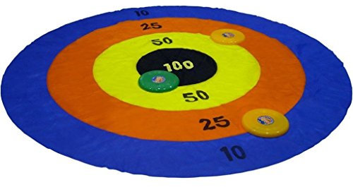 BS Toys Bunt Disc Deluxe - Wurfspiel für Kinder - Groß Spielzeug für Draußen - Gartenspiele für Kinder ab 6 jahre - Kindergeburtstag - mit 3 Frisbeescheiben - Mehrfarbig