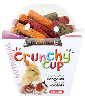 Zolux Crunchy Cup - Snack Luzere/Carota/Barbabietola per piccola Mammifera, 180 g