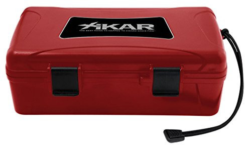 Xikar Reise-Humidor, 10 Karat, Rot