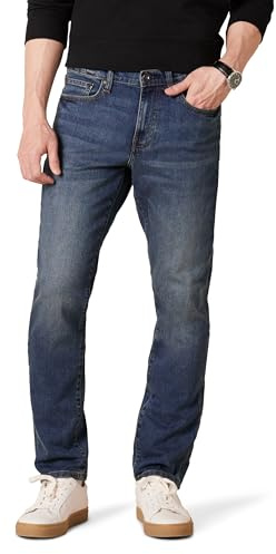 Amazon Essentials Vaqueros Elásticos y Cómodos de Corte Ajustado - colores interrumpidos Hombre, Azul Medio, 40W / 29L