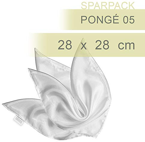 CREATIV DISCOUNT® NEU Seiden-Tuch Sparpack,28x28cm,Pongé 05, 6 Stück