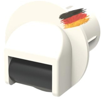 markiso® 2x Steckleitrolle Rolladengurtführung, [Made in Germany] Gurtleitrolle für Minigurte bis 23mm, Gurtführung mit Kunststoffrolle & Bürste gegen Zugluftsperre - TOP Qualität