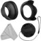 Funifinds Set paraluce da 55 mm Compatibile con Fotocamera DSLR Nikon D3400 D3500 D5500 D5600 D7500 con Obiettivo AF-P DX 18-55 mm f/3.5-5.6G VR, paraluce in Gomma Pieghevole + paraluce Reversibile a