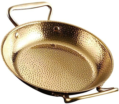Alipis Sartén Inoxidable Resistente y Duradera Para Cocinar Mariscos y Estofados Asa Doble y Fácil De Manejar