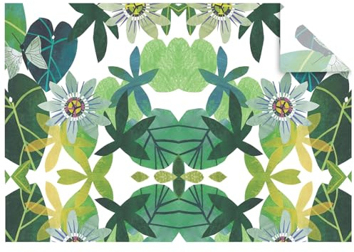 Gcardist Farbig bedrucktes Seidenpapier, 15 Blatt à 50,8 x 73,7 cm, lebendiges Grün, dekoratives Decoupage-Papier für Geschenkverpackungen, Verpackungstüten, Möbel und Kunst, Handwerk, Partyzubehör,