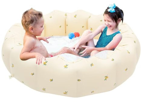 Piscina Gonfiabile per Bambini, Rotonda 90x25cm, Neonato, Estate Festa in Acqua, per Bimbi