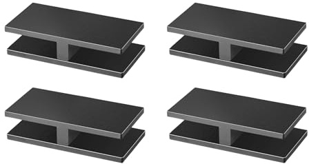 VEVOR Abrazadera de Vidrio, 4 Soportes de Barandilla de Vidrio Rectangular 100 x 50 x 24,5 mm para Vidrio Templado de 8-12 mm de Espesor, Acero Inoxidable 304, para Balcón, Jardín, Piscina, Escalera