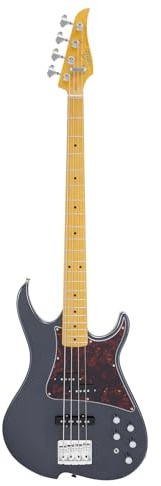 Vola Basse électrique ZVA 4P MF Bass Charcoal Frost Metallic Gloss Fabriqué à la main au Japon Pont de Gotoh Accordeur Gotoh 4 cordes Col en C moderne Pour tous les niveaux