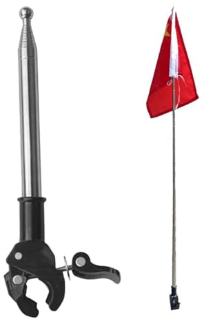 Tuxxjzm per bandiera per moto, per bandiere telescopiche, per bandiere per moto in acciaio, supporto per bandiera per moto