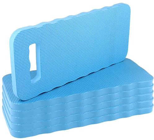 FUNSUEI Lot de 6 protege genoux, Bleu, 40 x 18 x 2 cm, genouillere travaux genoux Pour travaux dans le jardin