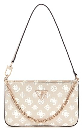 GUESS Noelle Mini Top Zip Shoulder Bag Sand Logo