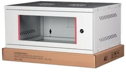 ARMADIO RACK 19 A MURO 4U 19 (L) 542 mm (P) 400 mm COLORE GRIGIO DISASSEMBLATO