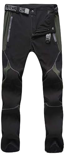 Foweknow MTB Hose Herren Lang Wanderhose Herren Sommer Trekkinghose Leichte Schnell Trockend Outdoor Hose Softshellhose Atmungsaktiv Outdoorhose Wasserdicht Winddicht Fahrradhose