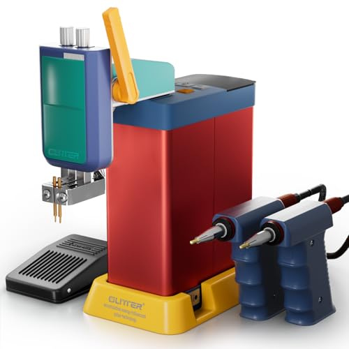 GLITTER 801H Akku-Punktschweißgerät, 21000 W, 3500 A, Aluminium- und Nickel-Schweißgerät für LiFePO4 LFP DIY-Akku, mit Schiebeschweißarm und Fußpedal, AT/MT-Modi
