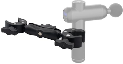 Massagepistolen Halterung Doppelseitige Klemme 360° Rotation für die Selbstmassage von Nacken, Taille und Rücken Kompatibel mit den meisten Massagepistolen