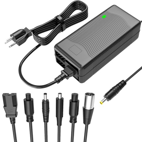 Norward 54.6V 2A Fast Charger 7 in 1 Plugs for 48V Lithium Batteries, Universal Power Adapter for 48V-54.6V Lithium Batteries