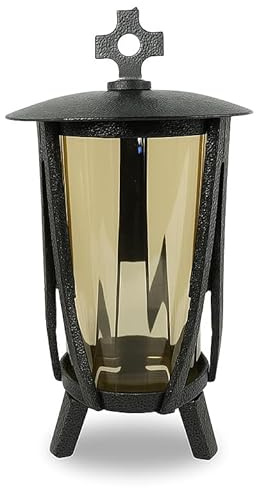 Grablaterne mit Klappdeckel und Kunstoffeinsatz 25 cm (Schwarz)