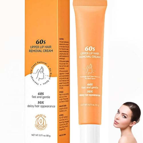 Elycura Hormoneller Haarentferner, Gesichtshaarentfernungscreme, Oberlippenhaarentfernungscreme, sanfte und schmerzfreie Haarentfernung, geeignet für Körper, Gesicht, Lippen (1 Pcs)