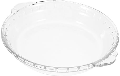 UTHCLO 8 Pie Plate Glass Microwave Safe, Heat Resistant Classic Shape | Pie Plates for Baking, Nonporous Surface, Even Baking, Household Kitchen Use